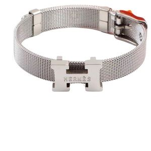 Hermès Silver Logo Bracelet
